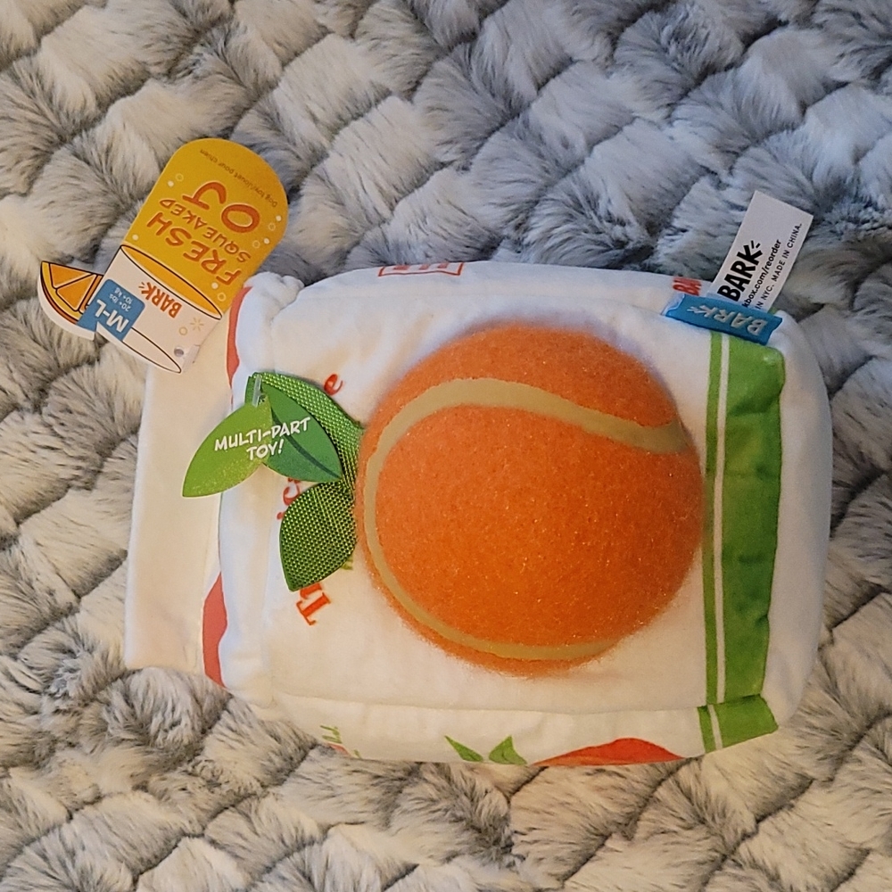 Barkbox Fresh Squeaked OJ NWT Toy